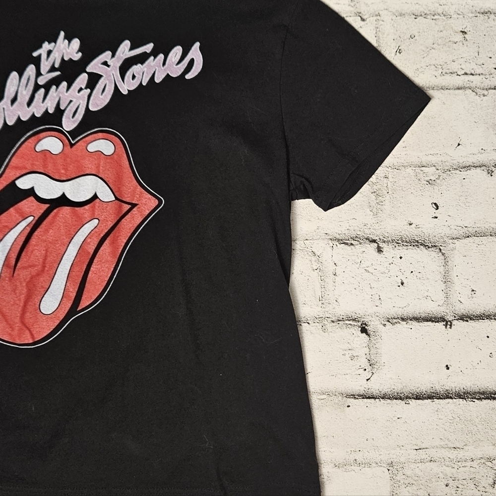 The Rolling Stones Womens Large Black Tongue Logo Graphic Band Tee - Picture 5 of 11